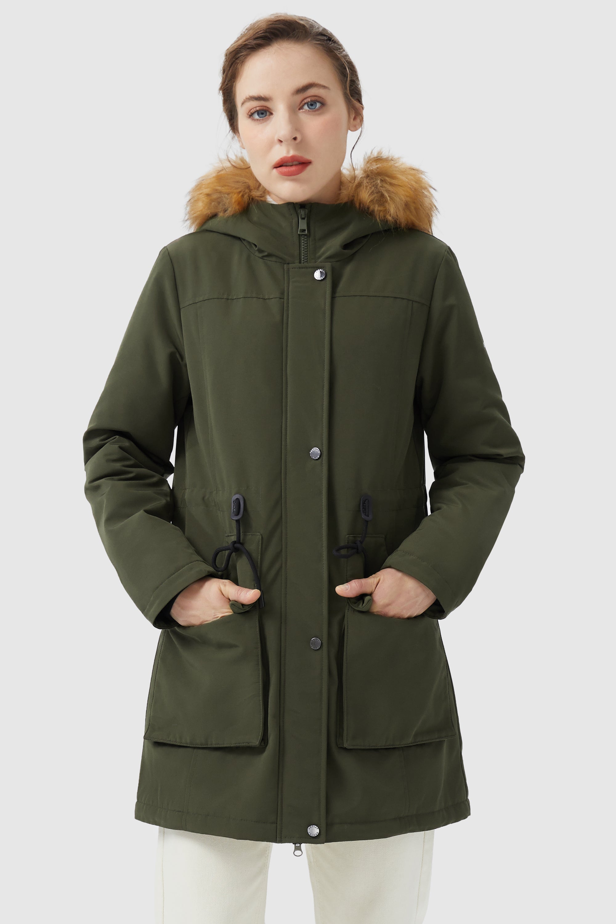 Thickened Fleece Lined Parka Jacket