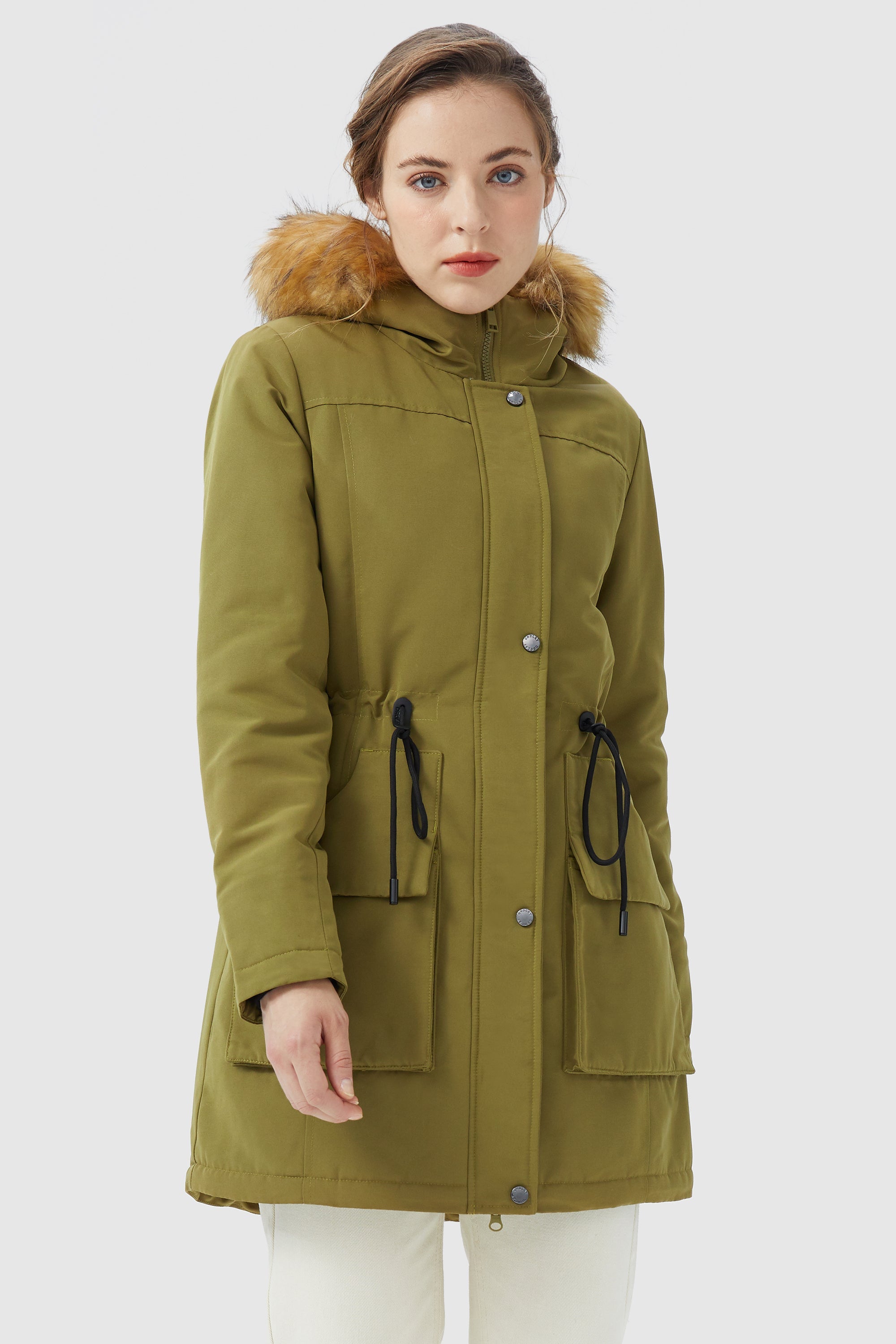Thickened Fleece Lined Parka Jacket