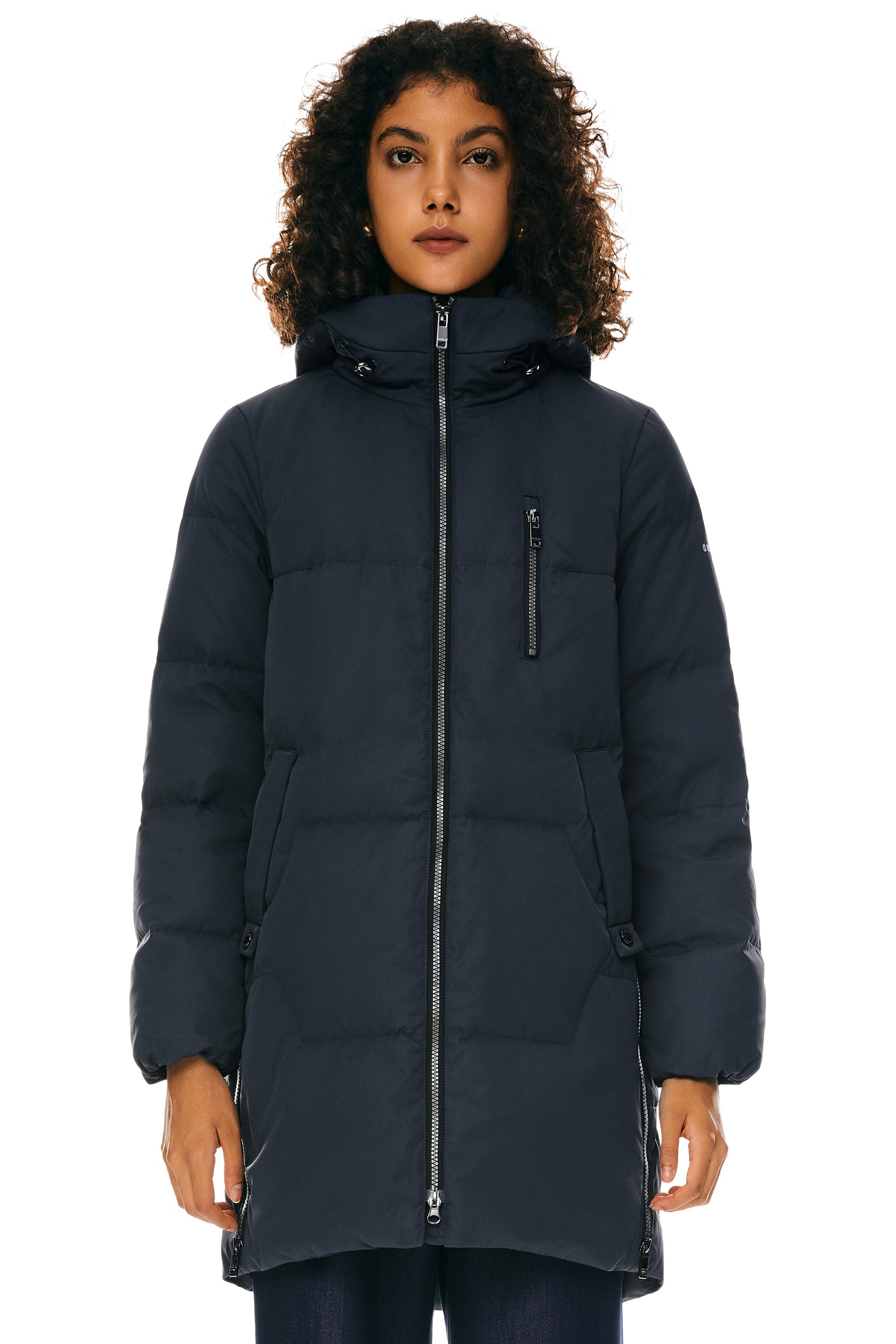 Two-Way Zipper Hooded Down Puffer Jacket