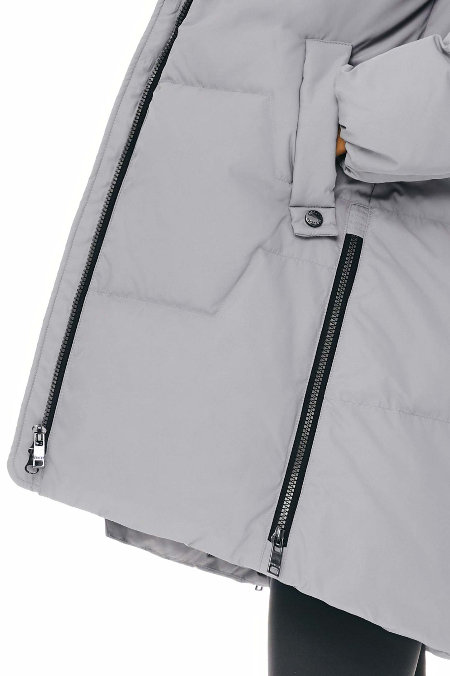 Two-Way Zipper Hooded Down Puffer Jacket