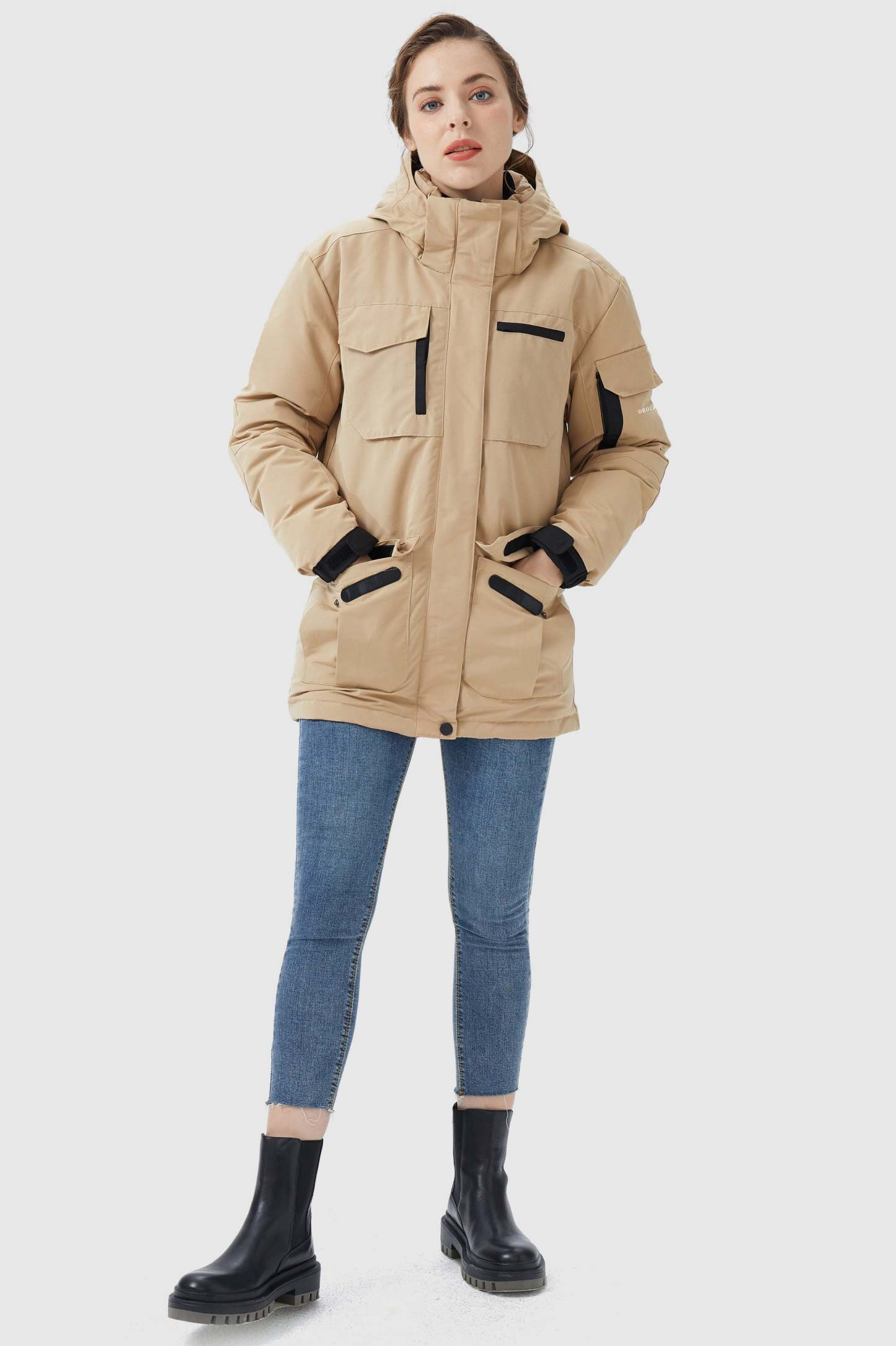 Warm Multiple Pockets Parka Down Jacket