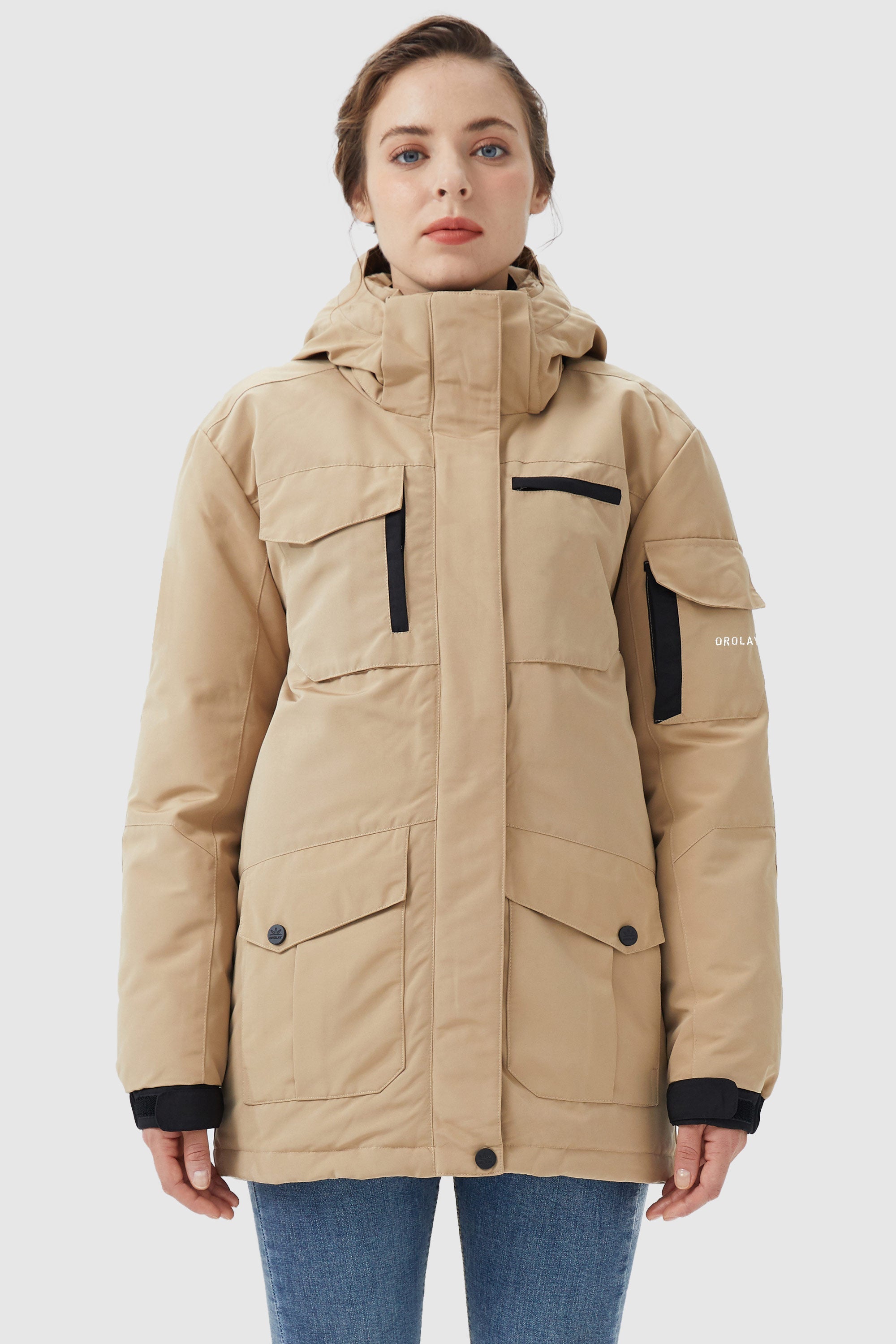 Warm Multiple Pockets Parka Down Jacket