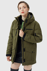 Warm Multiple Pockets Parka Down Jacket