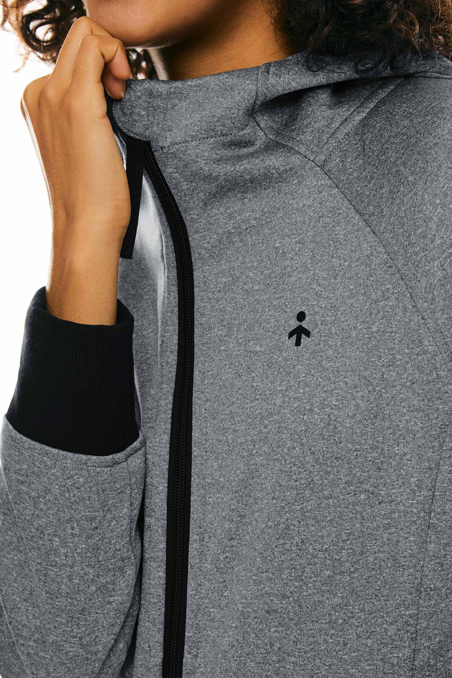 Zip Up Fleece Lined Hoodie Long Sleeve Cropped Sweatshirt