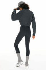 Oversized Cropped Sweatshirt Long Sleeve