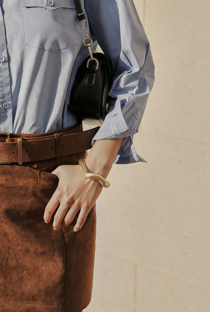 Sculptural Gold Bracelet