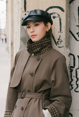 Hagar Trench Coat - Olive Brown