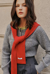 Carmina Wool Cardigan - Grey