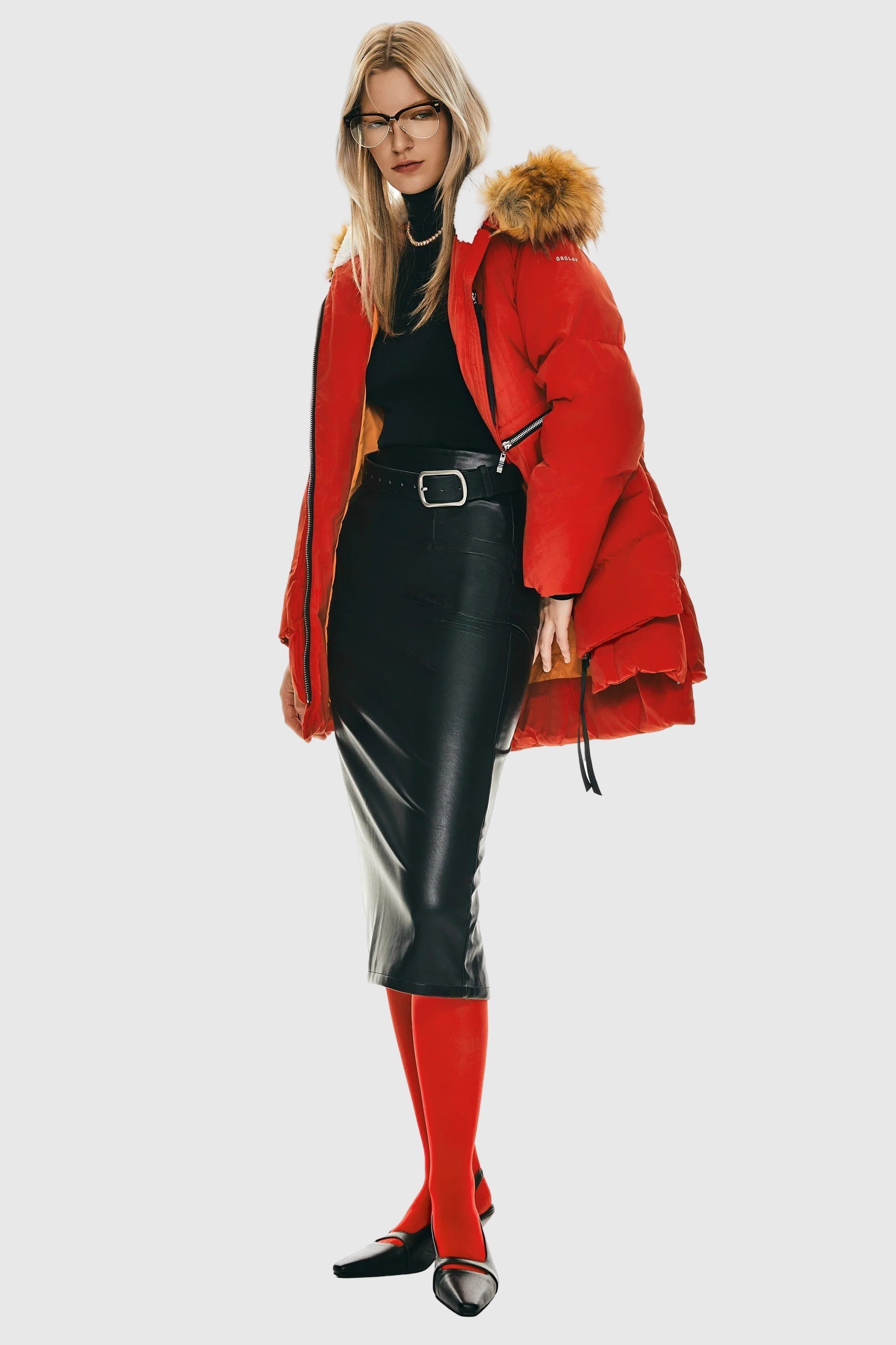 092 Universe® Thickened Down Jacket with Faux Fur Hood