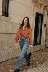 Cayden Mid Rise Straight Leg Jeans - Blue