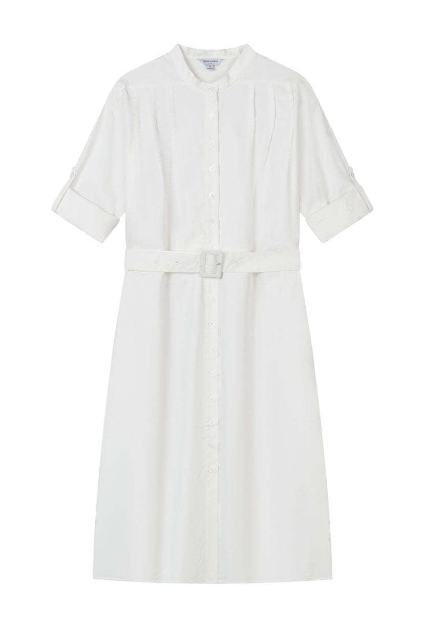 Miles Cotton Midi Dress - White