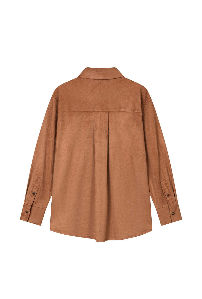 Coleen Suede Shirt - Brown
