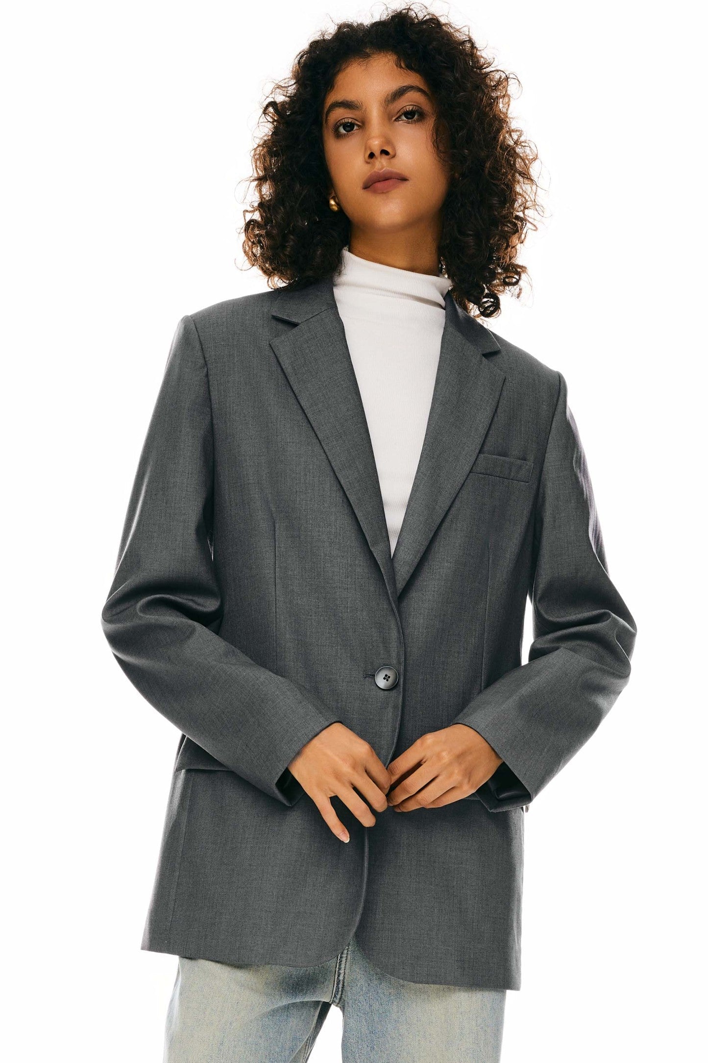 Long Sleeve Work Blazer Casual Business